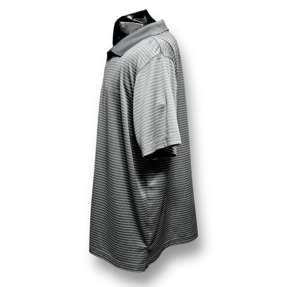 Columbia XXL Gray Striped Polo Shirt Performance Golf Outdoor Activewear - Picture 4 of 7